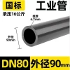 UPVC industrial drainage pipe, DN80, OD 90mm, wall thickness 6.7mm, capable of withstanding a pressure of 1.6Mpa