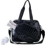 Quilted Pickleball Tote Bag with Detachable Paddle Case - Durable Oxford Fabric & Premium Metal Hardware for Tennis & P