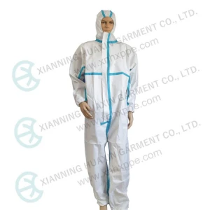 TYPE 4B/5B/6B Sprays of Liquid Chemicals Resistant Disposable Coverall with Heat Tape Seam