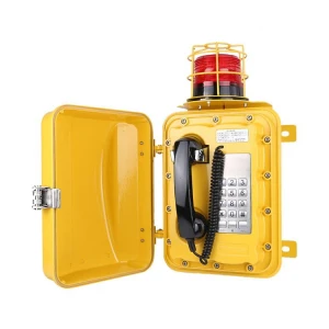 wall-mounted industrial waterproof   Analog  telephone with beacon JWAT303