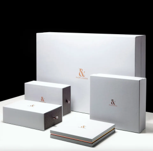 Custom Logo white rigid hard case cardboard packaging lid and base rigid gift box
