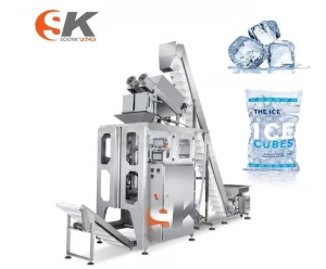Automatic frozen ice cube packing machine