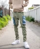 2022 cargo pants stacked fashion denim men trousers ripped man's jeans