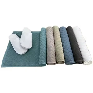 China Manufacturer 100% Cotton Quick Dry White Bath Mat For Home and Hotel