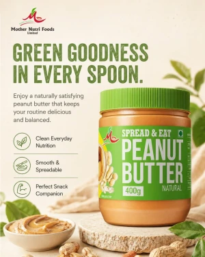 Pure Natural Peanut Butter Made from Fresh Roasted Peanuts