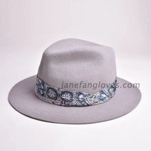 High quality fedora women hats cheap personalize felt hats with buckle﻿
