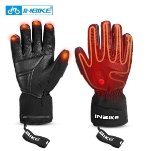 INBIKE Winter MTB Bike Gloves USB Rechargeable Heated Waterproof Electric Thermal Warm Motorcycle Gloves HM1901