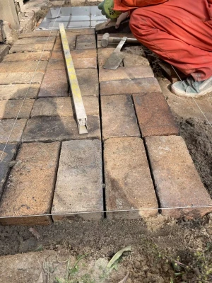 old fire brick for fireplace in garden