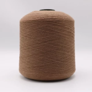 dark brown Ne16/1ply 5% stainless steel staple fiber  blended with 95% polyester fiber for knitting touchscreen gloves-XT11063