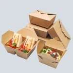 Hot Sale Disposable Lunch Box Takeaway Food Paper Box With Lid