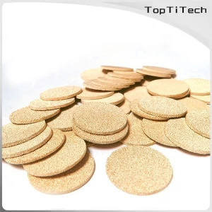 5Um Porous Parts Sintered Copper Filter Disc porous bronze filter