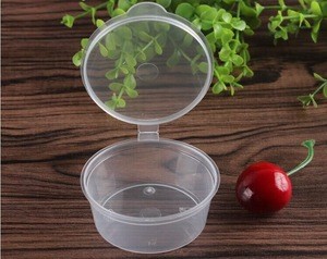 1 oz disposable transparent Plastic yogurt jelly Sauce Cup container with flat Lids