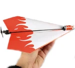 1 Pc Kid DIY Classic Education Flying Power Up Paper Plane Electric Airplane Conversion Model Kit Gifts Toys For Children Create