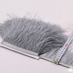 10-13cm Cheap Ostrich Feather Plumes Fringe Trims lace for Dress Sewing Crafts Costumes Decoration