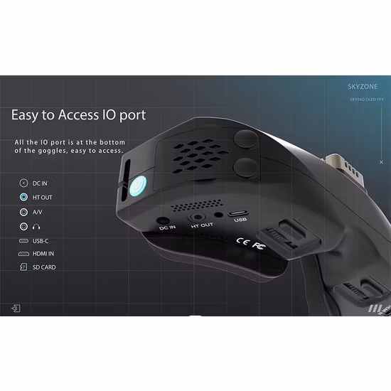 10 Language OLED Collision Prevention Uav Accessories Fpv Goggle Sky04o