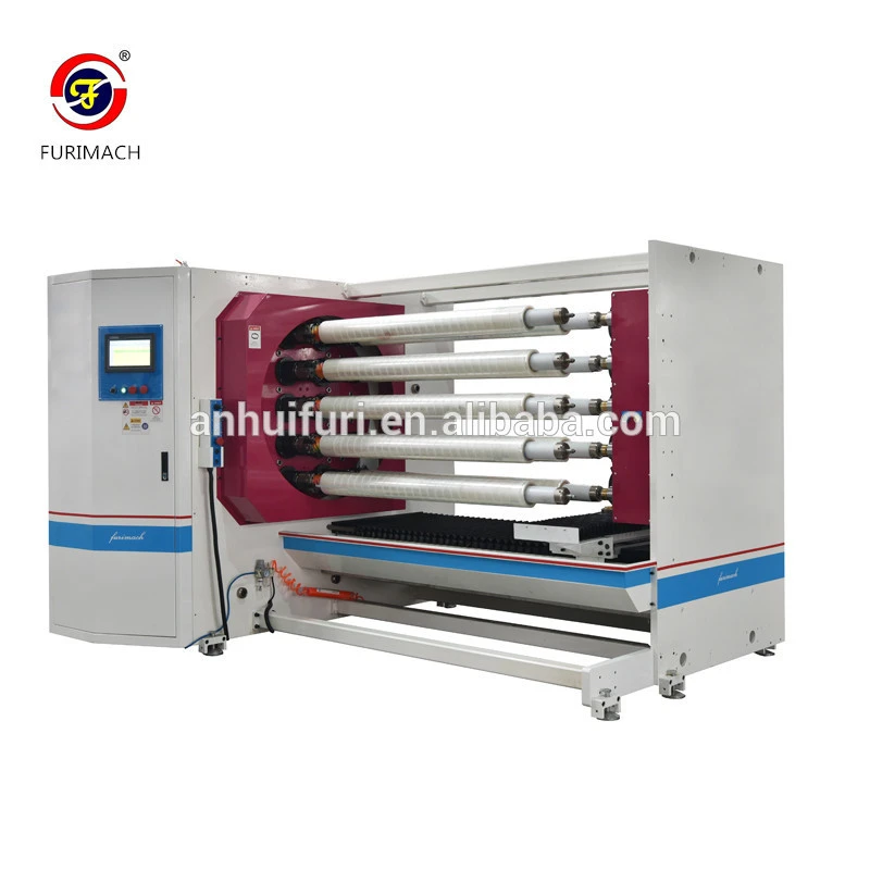 10 shafts automatic rotary cutting machine slitting machine for PVC electrical tape masking tape