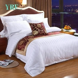 100% cotton 3cm white stripe fabric bedding linen bed sheet pillowcase/Duvet cover