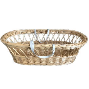100% Handmade Portable Cheap Wicker Baby Basket/Baby Basket Wicker Crib