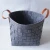 Import 100% handmade PU leather laundry products foldable polyester grey felt weave basket from China