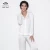 Import 100% Silk Embroider Anglaise Back Cut-Out Lace Trimmed Satin Silk Pyjama Set Nightshirt for Weekend from China