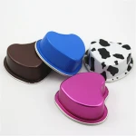100ml Colorful heart shape disposable aluminum foil container for food baking