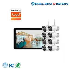 1080P Auto Day/Night Switch WiFi Camera Kits with 10.1" LCD Monitor NVR P2p Remote Viewing CCTV Factory WiFi Camera Kit
