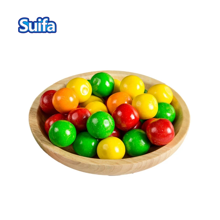 10g colorful bubble chewing gum fruity spherical tutti-frutti bubble gum in bulk