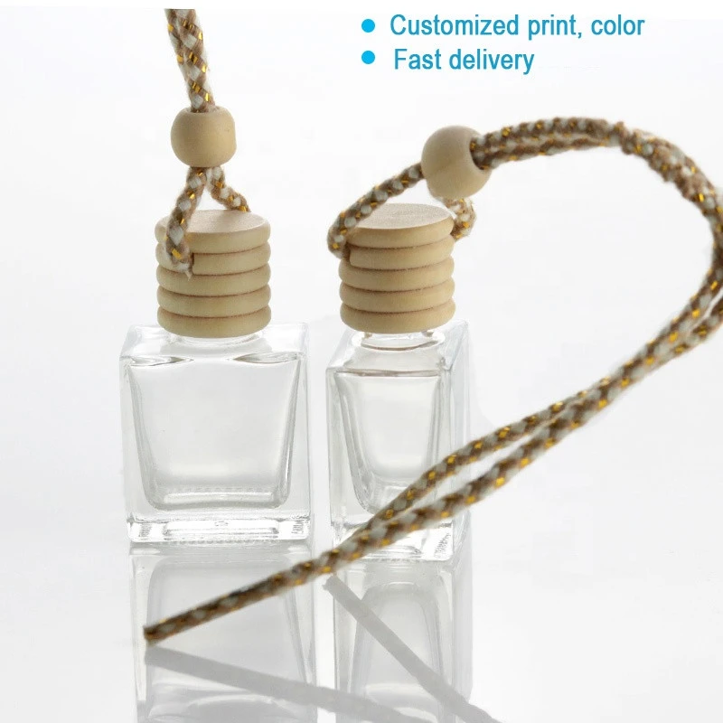 10ml Factory price essential oil hanging wooden car perfume bottle cap diffuser bottle (CG10B)