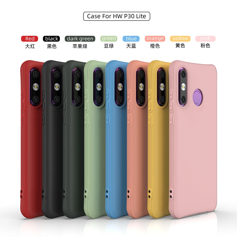 1.0mm Solid color tpu Cellphone Case Phone Cover for Huawei P30 LITE mobile phone housings