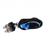 12V Auto amic lamp holder 2 car h4 led headlight bulbs brightener cable wire harness assembly