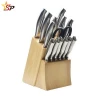 14PCS HOLLOW HANDLE STAINLESS STEEL KITCHEN KNIFE SET WITH WOODEN BLOCK KNIFE SET