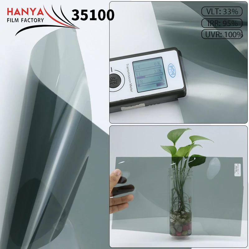 1.52x30m/60"x100ft High self-adhesive Auto Nano Ceramic Solar Window Tint Film  UV Protection tinted car window Film