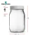 Import 16 oz transparent kitchen food spice Dressing storage mason glass jar seasoning bottle with tinplate cover from China
