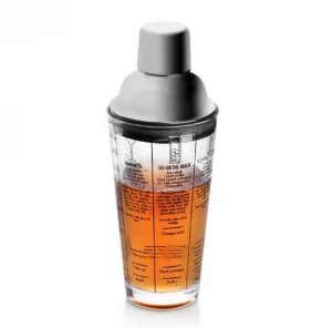 16OZ glass cocktail shaker with measures