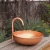 16&quot; handcrafted copper vessel sinks copper basin hotel bathroom sinks luxury sinks with polish patina