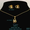 18k gold heart jewelry fashion bridal jewelry sets
