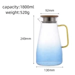 1.8L Plastic Cool Water Jug Set Cups Packing Pcs Colorful Color Handle  Eco Material Jar Origin Type Pots Full Drinks kettle