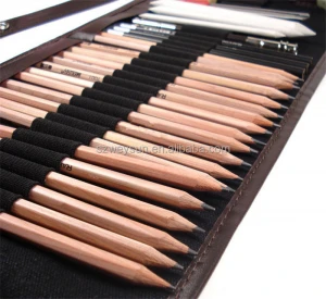18pcs Sketch Pencils Eraser Charcoal Pencil Extender Paper Pen Drawing Set With Bag Art Supply Tool