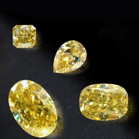 1ct 2ct 3ct Brilliant Cut Oval shape Golden Yellow Color synthetic Moissanite Diamonds  for jewelry making