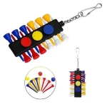 1Set Portable Plastic Golf Tee Holder Carrier With 12 Golf Tees And 3 Plastic Ball Markers with Keychain Golf Accessories
