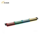1u 24 port fiber optic 45 degree colorful cat5e sc patch panel