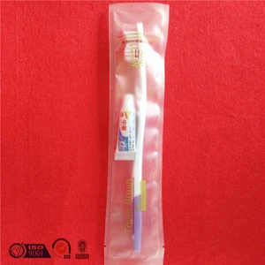 2016 High quality hotel and travel toothbrush with toothpaste