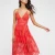 Import 2017 red lcae midi floral design midi dress from China