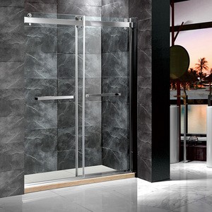 2018 Best Extension Frameless Sliding Glass Shower Door