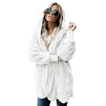 2018 winter Ebay Burst sells ladies plus size mutil-colors warm outwear cardigan womens medium length long fur coat with hooded