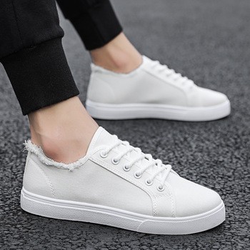 2019 Summer Trendy Youth Student Low Top Sport Skate White Shoes Men Casual Shoes
