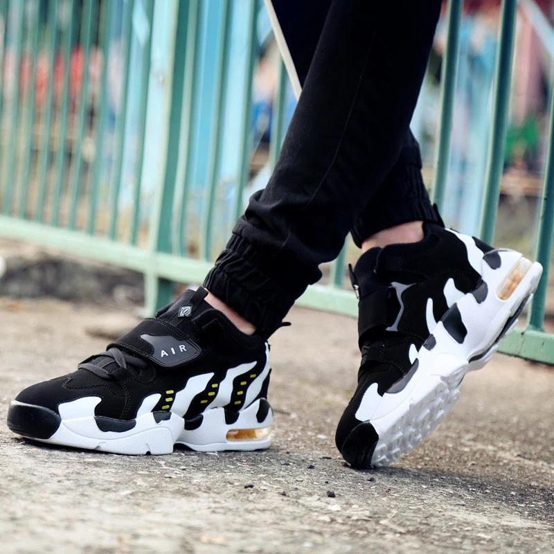 2019 Unisex Women Man Rough Athletic Black High Neck Air Cushioning White Casual Sport Shoes for Men