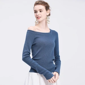 2019 wholesale Womens Long Sleeve irregular Sexy Turtleneck Sweater