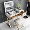 2020 bedroom Drawers Dresser chair and Mirror Set Storage Cabinet Luxury Furniture