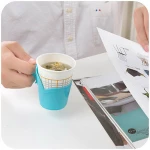 2020 New Disposable Hot Cups Holder, Plastic Cup Insulation Holder, Thick Pearl Bracket 6 Loaded